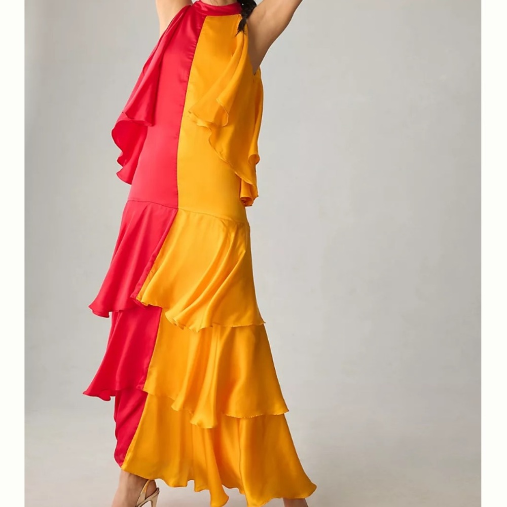 Pinnacle for Anthropologie Ruffled Maxi